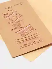 Белый крафт открытка в конверте