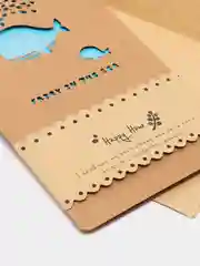 Алый крафт открытка в  конверте