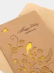 Алый крафт открытка в конверте