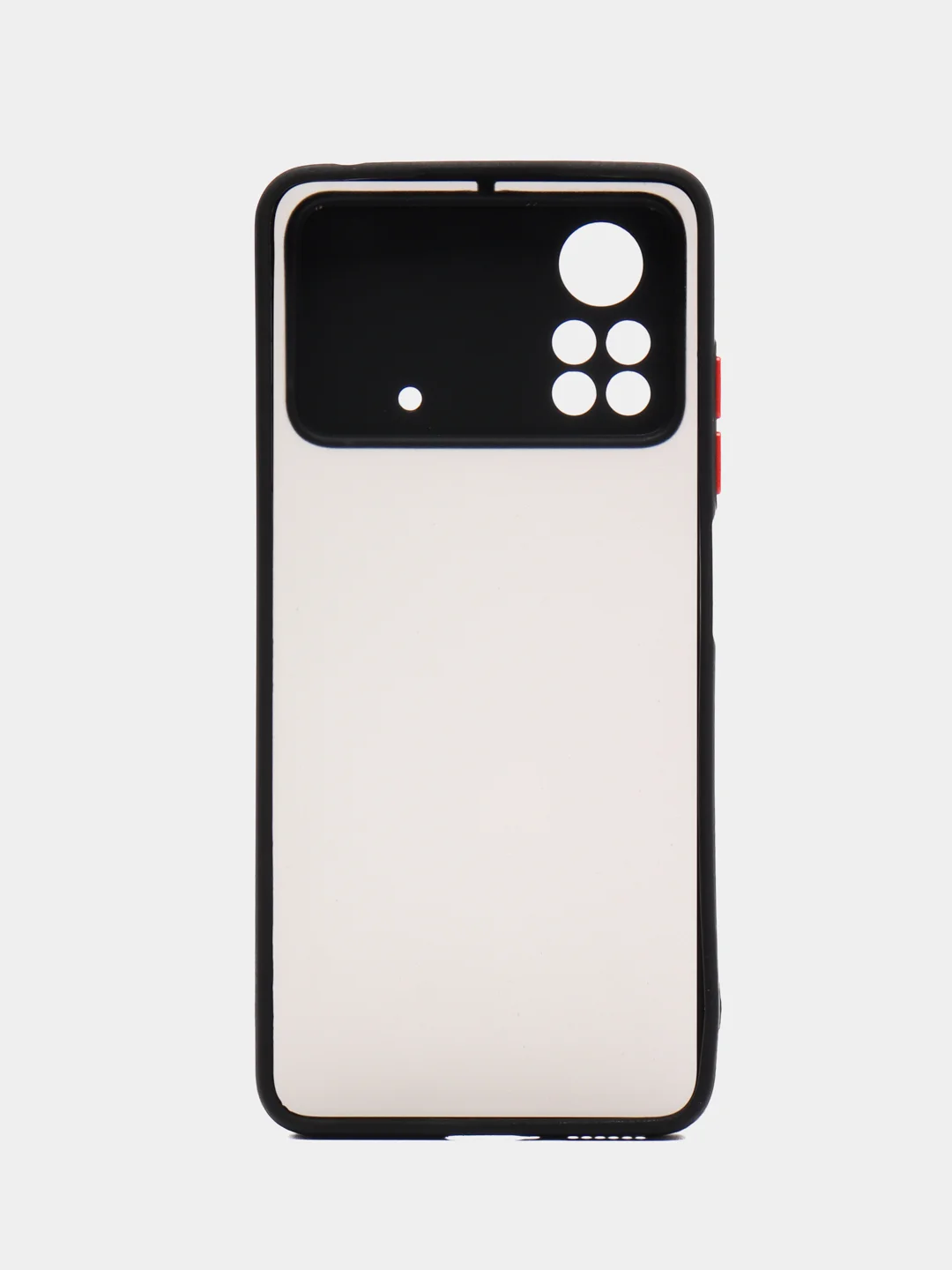Черный чехол для Poco X4 Pro 5G, полупрозрачный, Поко Х4 Про, цветные кнопки, матовый
