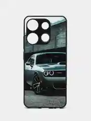 Серый металлик чехол с рисунком на Tecno Spark Go 2023 и Tecno Pop 7 (Техно Го 2023 и Текно Поп 7)