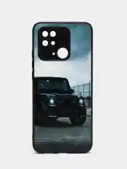 Тёмно-коричневый чехол с рисунком на Xiaomi Redmi 10C ( Сяоми Редми 10Ц)
