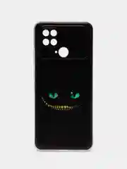 Черный силиконовый чехол на Xiaomi Poco C40 / Сяоми Поко С40 прозрачный с рисунком, защита камеры