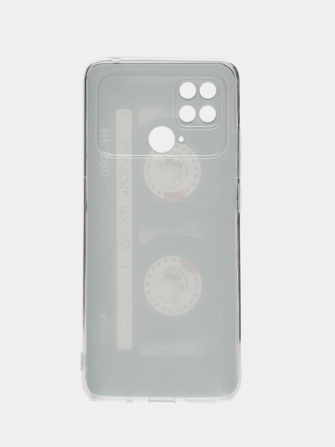 Хром силиконовый чехол на Xiaomi Poco C40 / Сяоми Поко С40 прозрачный с рисунком, защита камеры