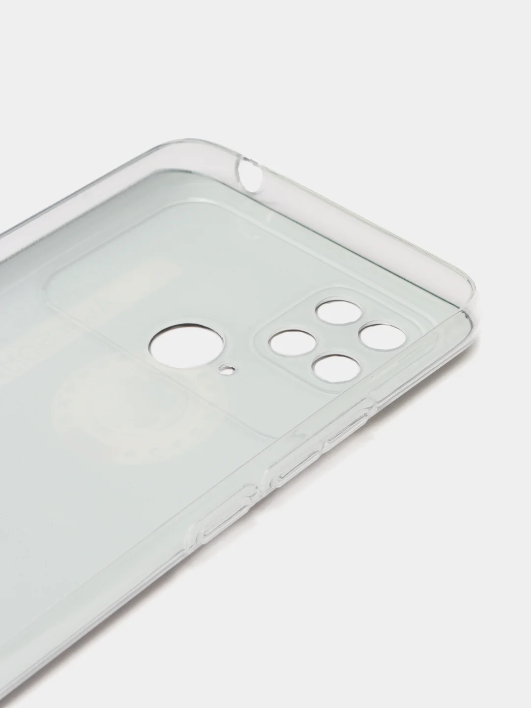 Хром силиконовый чехол на Xiaomi Poco C40 / Сяоми Поко С40 прозрачный с рисунком, защита камеры