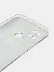 Хром силиконовый чехол на Xiaomi Poco C40 / Сяоми Поко С40 прозрачный с рисунком, защита камеры