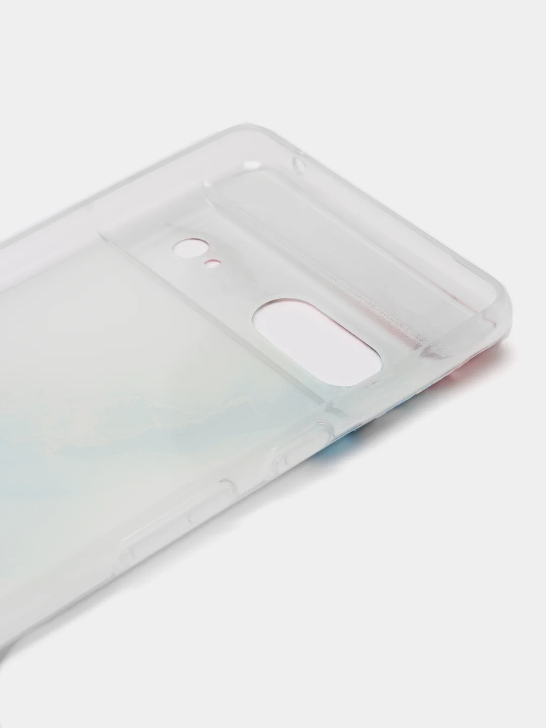 Ледяной силиконовый чехол на Google Pixel 7 / Гугл Пиксель 7 прозрачный, с рисунком, защита камеры