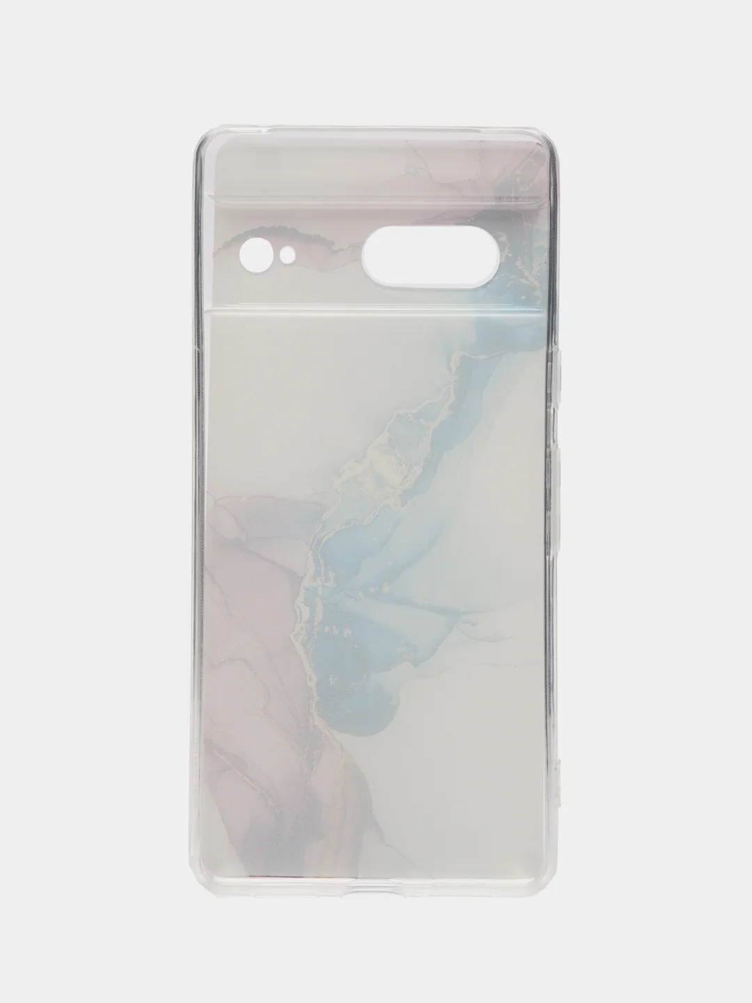 Ледяной силиконовый чехол на Google Pixel 7 / Гугл Пиксель 7 прозрачный, с рисунком, защита камеры