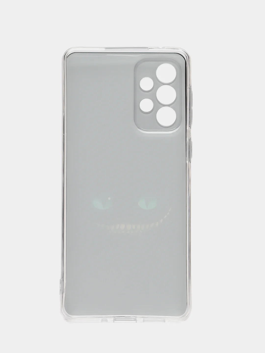 Черный чехол на Samsung Galaxy A73 / Галакси А73 прозрачный, с рисунком, защита камеры
