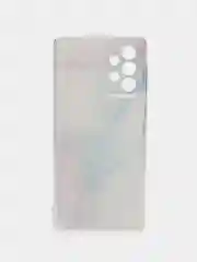 Ледяной чехол на Samsung Galaxy A73 / Галакси А73 прозрачный, с рисунком, защита камеры