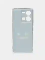 Черный силиконовый чехол на Vivo Y35 / Виво Y35 прозрачный, с рисунком, защита камеры