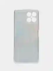 Голубой силиконовый чехол на Honor X8 / Хонор Х8 прозрачный, с рисунком, защита камеры