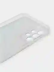 Голубой чехол силиконовый на Samsung Galaxy A23 / Самсунг А23 прозрачный с рисунком, защита камеры