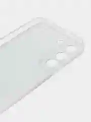 Светло-синий силиконовый чехол на Samsung Galaxy S22 / Самсунг S22 прозрачный с рисунком, защита камеры