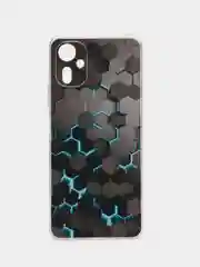 Бирюзовый силиконовый чехол на Tecno Camon 19 Neo / Текно Камон 19 Нео с рисунком, защита камеры