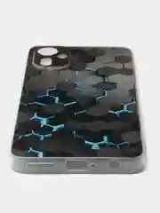 Бирюзовый силиконовый чехол на Tecno Camon 19 Neo / Текно Камон 19 Нео с рисунком, защита камеры