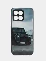 Тёмно-коричневый чехол на Honor X6 (Хонор Х6), с рисунком