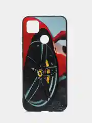 Красный чехол с рисунком на Xiaomi Redmi 9C и Redmi 10A (Сяоми Редми 9С и Редми 10А)