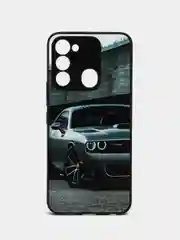 Серый металлик чехол с рисунком на Tecno Spark 8C и Tecno Go 2022 (Текно Спарк 8С и Текно Го 2022)