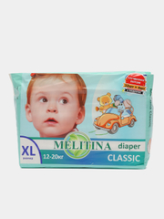 Подгузники Melitina для детей, Classic, размер XL 12-20 кг, памперсы детские 36 шт 50-8432