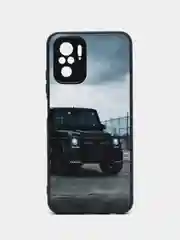 Тёмно-коричневый чехол с рисунком на Poco M5s, Xiaomi Redmi Note 10 и Note 10S (Поко М5с и Редми Нот 10)