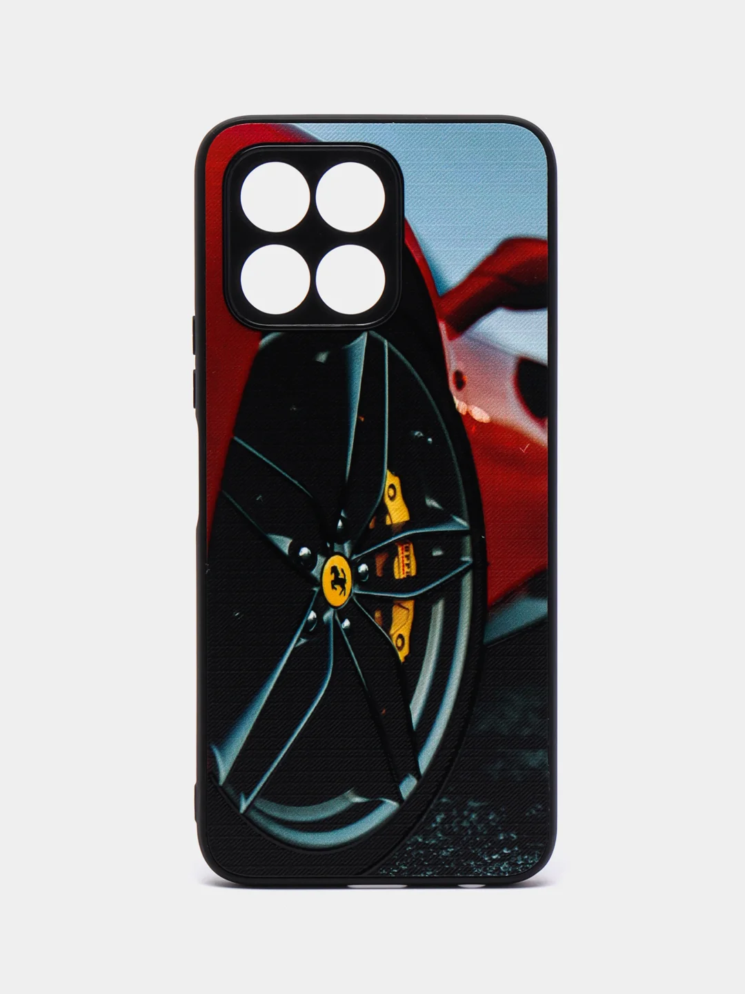 Красный чехол на Honor X6 (Хонор Х6), с рисунком