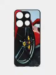 Красный чехол с рисунком на Tecno Spark Go 2023 и Tecno Pop 7 (Техно Го 2023 и Текно Поп 7)