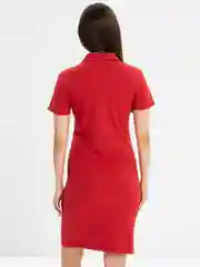 Красный платье поло футболка