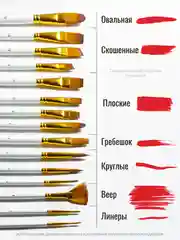 Белый набор для рисования кисти синтетика мастихин, набор для творчества, 16 предметов