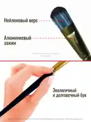 Синий набор для рисования кисти синтетика мастихин, набор для творчества, 16 предметов