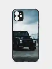 Тёмно-коричневый чехол с рисунком на Apple iPhone 11 (Айфон 11)