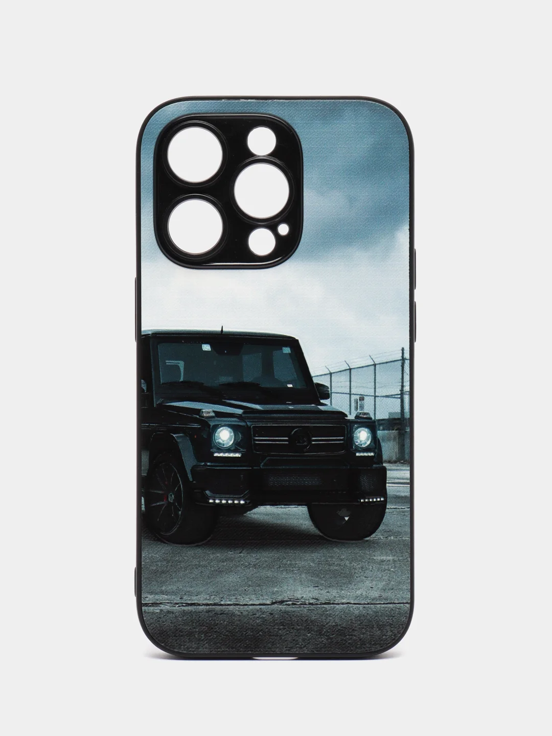 Тёмно-коричневый чехол с ярким рисунком на Apple iPhone 14 Pro (Айфон 14 Про)