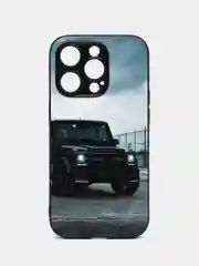 Тёмно-коричневый чехол с ярким рисунком на Apple iPhone 14 Pro (Айфон 14 Про)