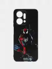 Темно-синий чехол с рисунком на Honor X7a (Хонор Х7а)