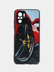 Красный чехол с рисунком на Poco M5s, Xiaomi Redmi Note 10 и Note 10S (Поко М5с и Редми Нот 10)