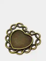 Сеттинг, женская подвеска, основа на шею, на запястье, "Сердце", для эпоксидной смолы