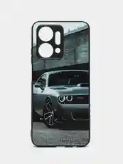 Серый металлик чехол с рисунком на Honor X7a (Хонор Х7а)