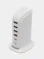 Сетевое зарядное устройство "Башня", быстрая зарядка QC3.0+PD, 4xUSB, 1xType-C 3.4А 12В