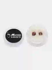 Белый микронаушник магнитный Microgadgets Bluetooth Pro на аккумуляторе, с кнопкой-пищалкой