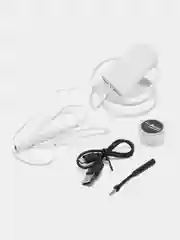 Белый микронаушник магнитный Microgadgets Bluetooth Pro на аккумуляторе, с кнопкой-пищалкой