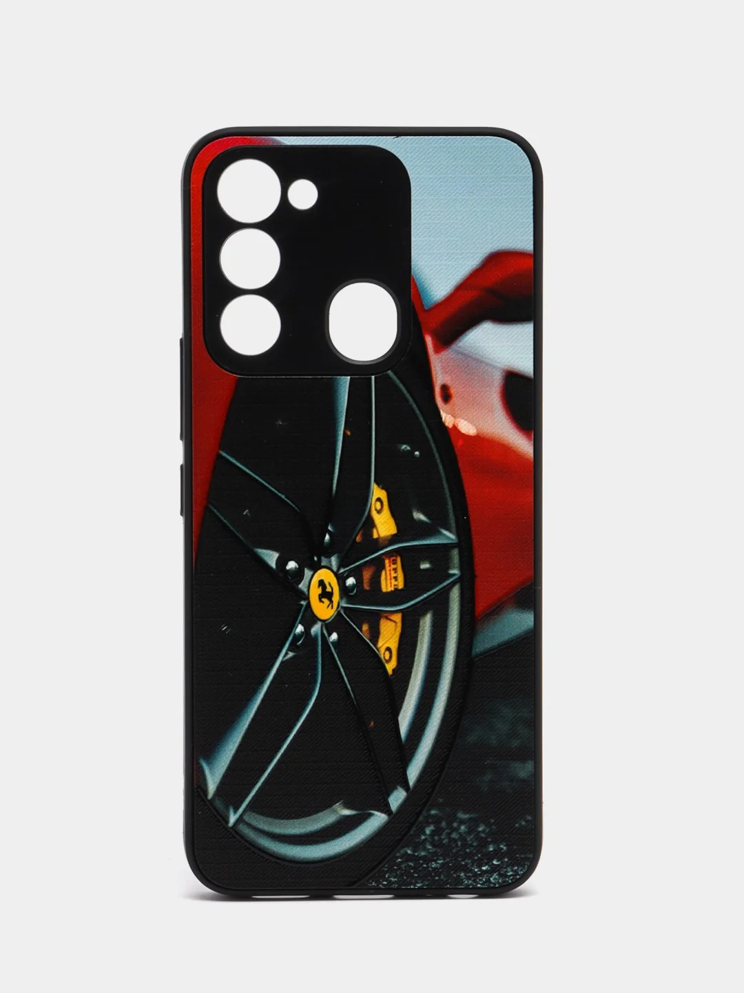 Красный чехол с рисунком на Tecno Spark 8C и Tecno Go 2022 (Текно Спарк 8С и Текно Го 2022)