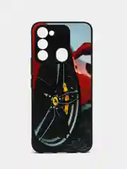 Красный чехол с рисунком на Tecno Spark 8C и Tecno Go 2022 (Текно Спарк 8С и Текно Го 2022)
