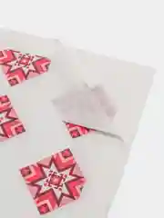 Пастельно-коралловый ткань для рукоделия и шитья хлопок: бязь с авторскими принтами, отрезы с разными размерами