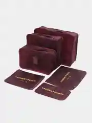 Бордовый комплект из 6 дорожных органайзеров, для хранения в багаже, для путешествий