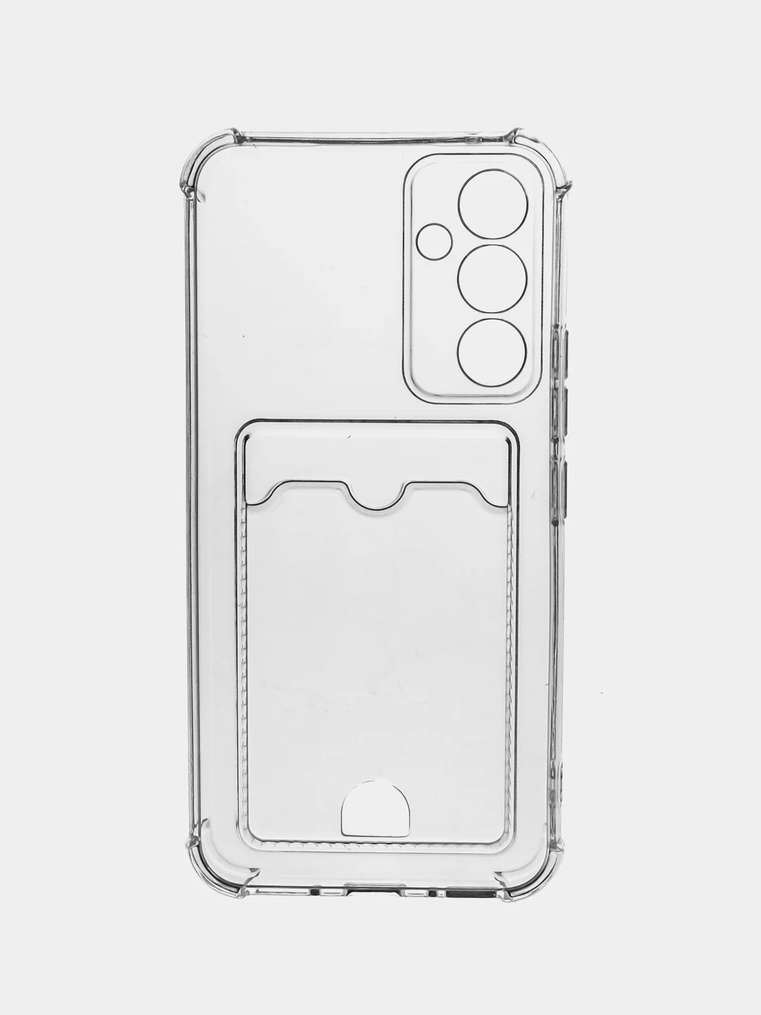 Прозрачный чехол для Samsung Galaxy A54 / Самсунг Галакси А54, прозрачный, с карманом для карты