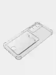 Прозрачный чехол для Samsung Galaxy A54 / Самсунг Галакси А54, прозрачный, с карманом для карты