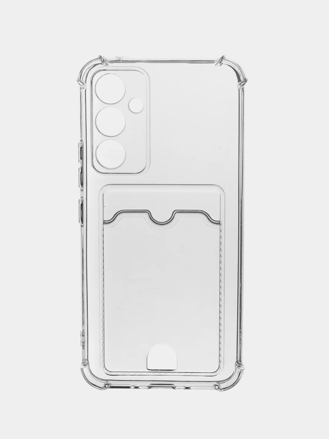 Прозрачный чехол для Samsung Galaxy A54 / Самсунг Галакси А54, прозрачный, с карманом для карты