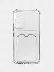 Прозрачный чехол для Samsung Galaxy A54 / Самсунг Галакси А54, прозрачный, с карманом для карты