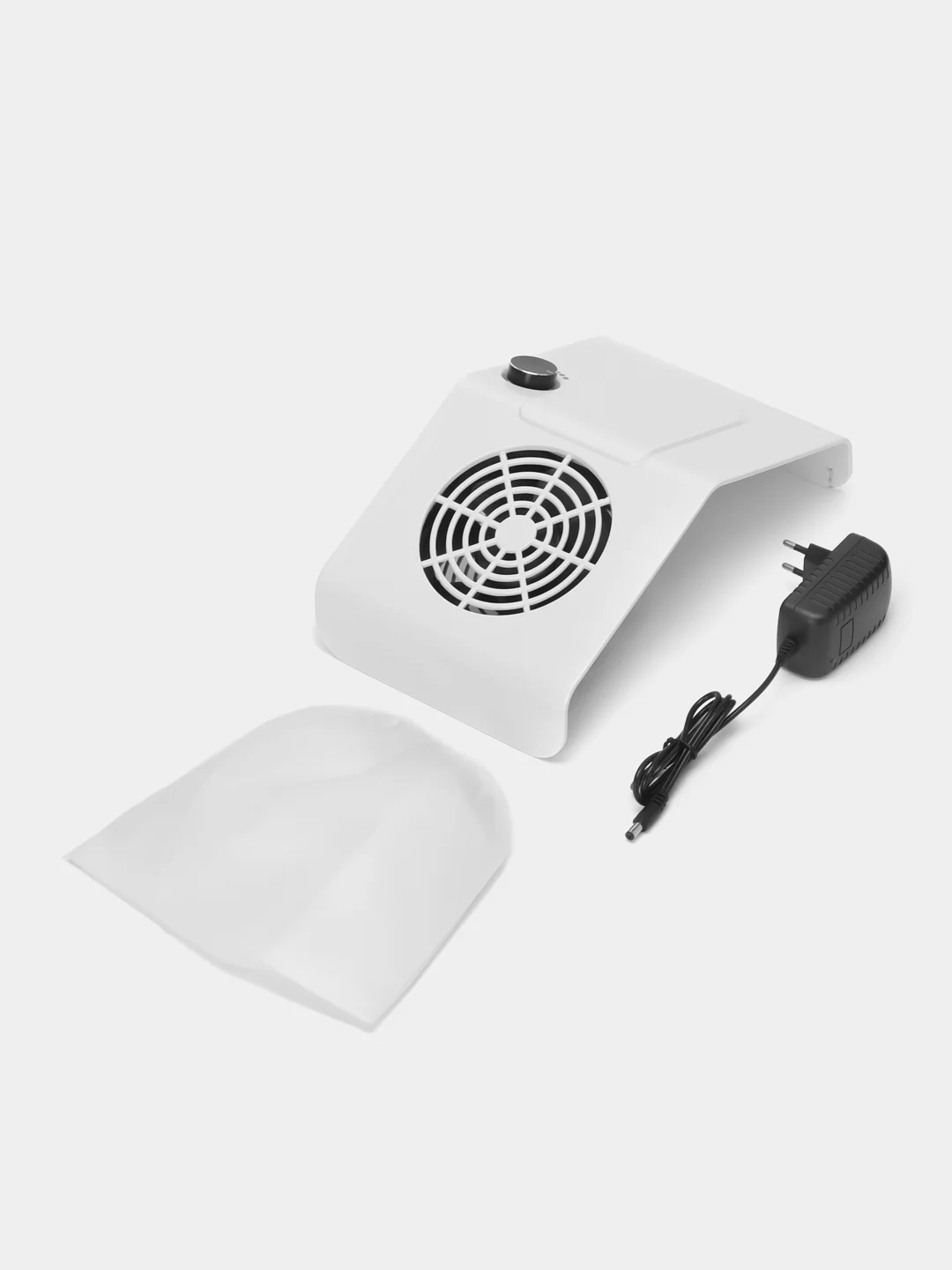 Белый пылесос для маникюра с регулятором, 80W, вытяжка