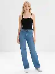 Черный топ однотонный